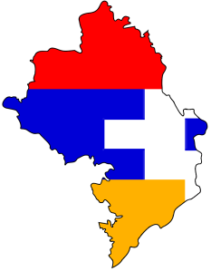 Flag-Map of Nagorny Karabakh